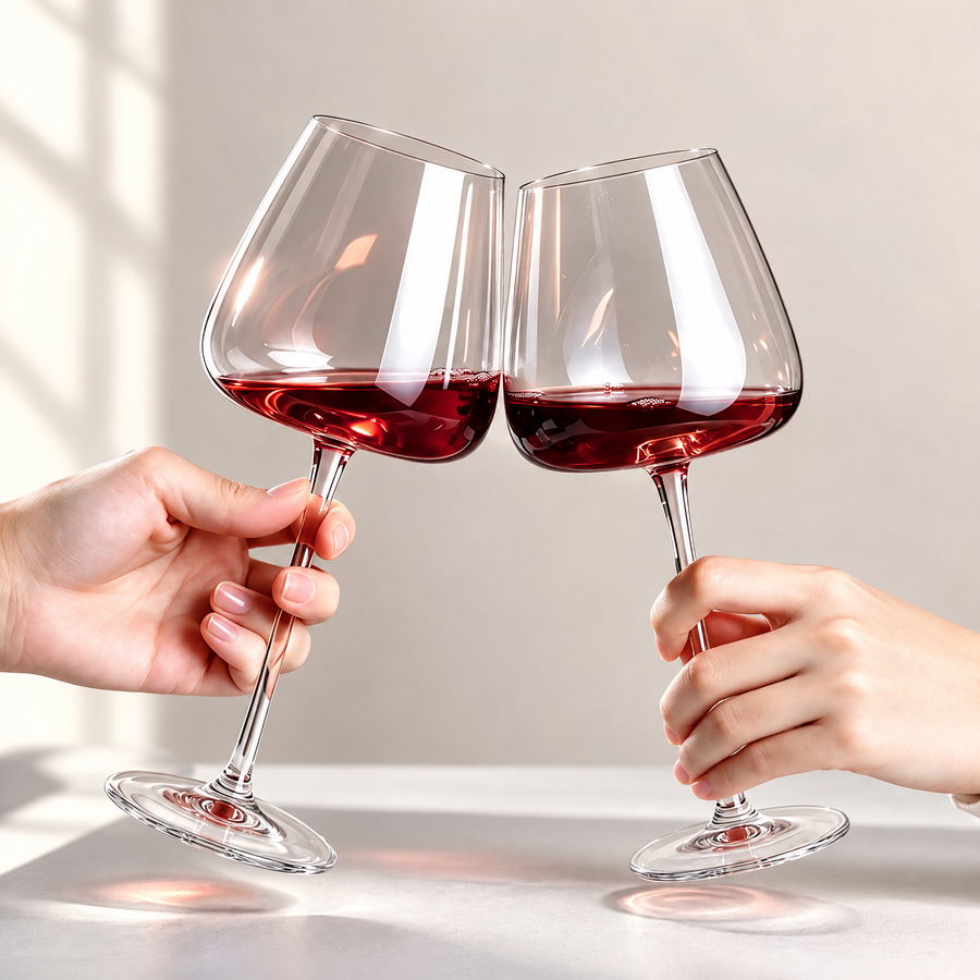 French-Inspired Wine Glass – Elegant Clear Stemware, Classic Red Wine Goblet