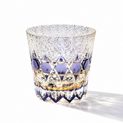 Amethyst Faceted Whiskey Tumbler – Purple Cut-Glass Style Rocks Glass