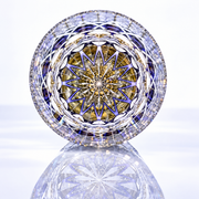 Amethyst Faceted Whiskey Tumbler – Purple Cut-Glass Style Rocks Glass