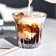 Planet Swirl Glass Cup – Gray & White Sculptural Tumbler, Modern Artistic Drinkware
