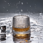 Spinning Whiskey Glass – Sculptural Rotating Rocks Tumbler, Unique Barware